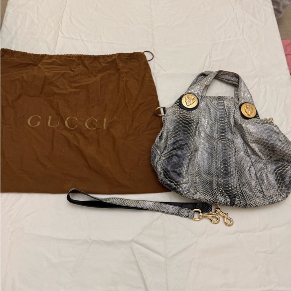 Gucci Authentic Vintage Large Python Hysteria Hobo Handbag with Crossbody strap - Picture 3 of 8